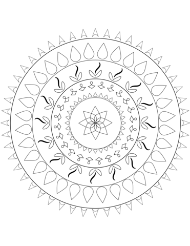 Simple Mandala Coloring Page